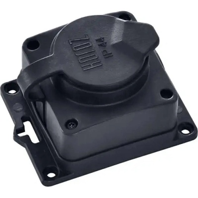 Horozk Electrik ЕДИНИЧЕН СТЕНЕН КОНТАКТ ГУМЕН ip44 ЧЕРЕН horoz (8699490918319)