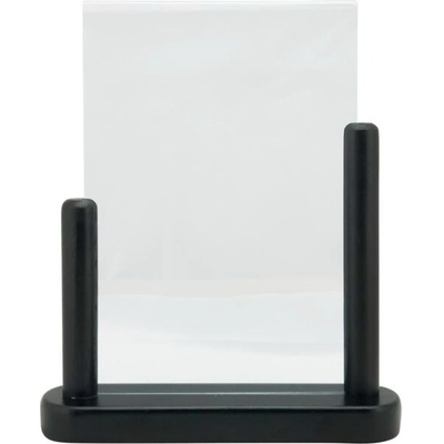 Securit Akrylový stojan na menu s lakovanou základňou A5 čierny