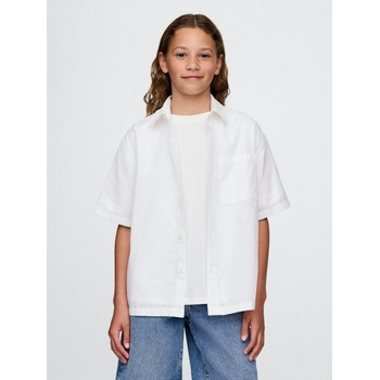 GAP Бебешка ленена риза GAP GAP | Byal | Момчешки | 104-110
