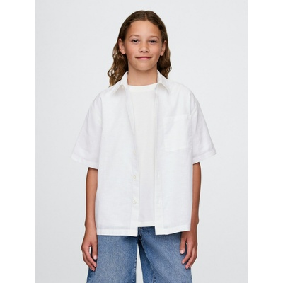 GAP Бебешка ленена риза GAP GAP | Byal | Момчешки | 104-110