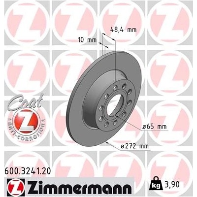 ZIMMERMANN Brzdový kotúč 600324120