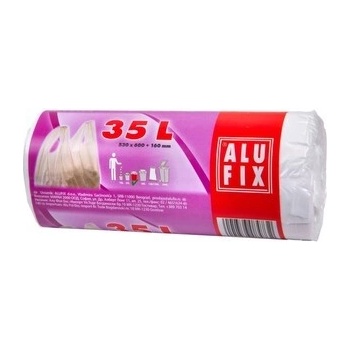 Alufix Pytle na odpadky 35 l 25 ks 10µm 53 x 60 +16 cm bílé