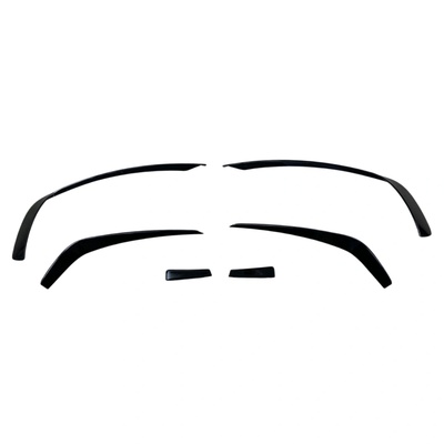 Добавка предна броня за Mercedes C-Class W204 (2007-2013) - черен гланц (A-BENZ-018)