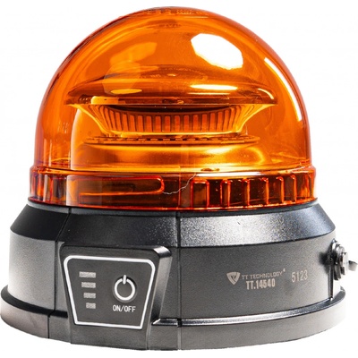 Výstražný AKU LED maják výdrž baterie až 16h, montáž na magnet, oranžový, 12-24V (TT.14540) – Zbozi.Blesk.cz