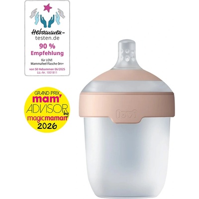 Lovi dojčenská fľaša Mammafeel béžová 150 ml