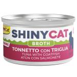 GimCat ShinyCat Tuna with Goatfish in Broth с парченца риба тон и червен кефал в натурален бульон 70gr