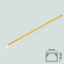 Canalux Žľab so samolepiacou páskou 15 x 10 mm biely