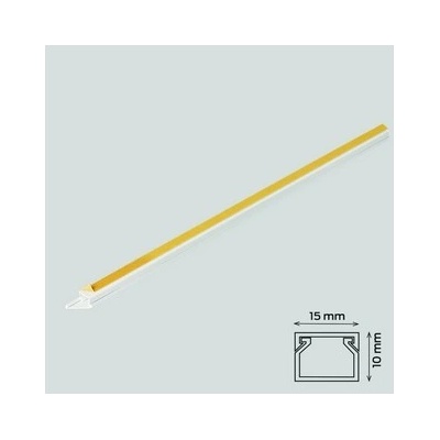 Canalux Žľab so samolepiacou páskou 15 x 10 mm biely