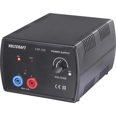 VOLTCRAFT CSP-310 laboratorní zdroj s nastavitelným napětím 6 V/DC, 12 V/DC 2 - 6 A 72 W napájení ze sítě nebo akumuláto