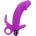 X Fun Вибратор за g-точка с анална приставка "dollops purple" 13 см