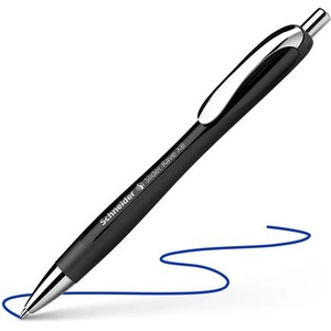 Schneider Химикалка, 0, 7 мм, с бутон, SCHNEIDER „Slider Rave XB, черна, синя (132511)