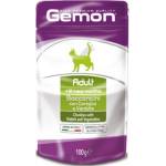 Gemon PATE CAT Chunkies Adult with Rabbit and Vegetables - пауч - хапки за котки в зряла възраст със заешко и зеленчуци 100 гр, Италия - 0926