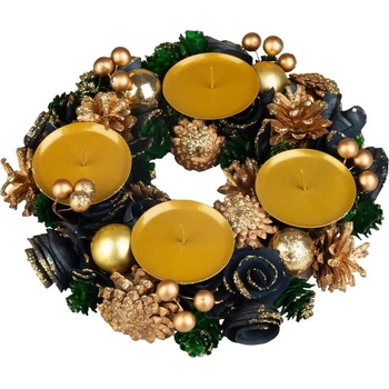 MagicHome Vianoce zeleno-modro-zlatý 25 cm