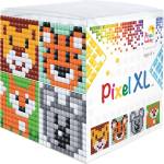 Pixelhobby Комплект от 4 мозайки с пиксели XL, Pixelhobby, Куб - Диви животни (24107)