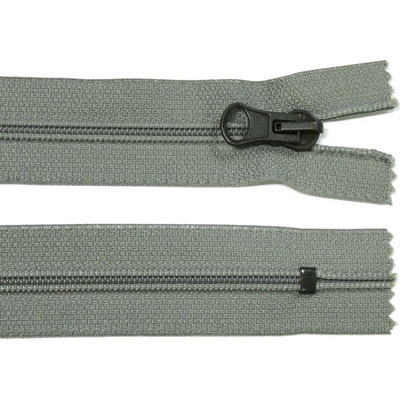 Spirálový zip no.5 nerozepínací 14cm šedý