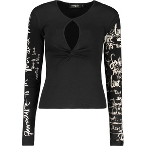 Desigual Дамски пуловер desigual, Размер l, Цвят Черен (26swtk18_ne2000)