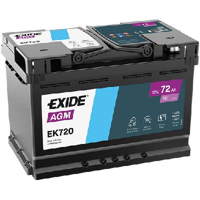 Autobaterie Exide Start-Stop AGM, 12V, 72Ah, 760A, EK720
