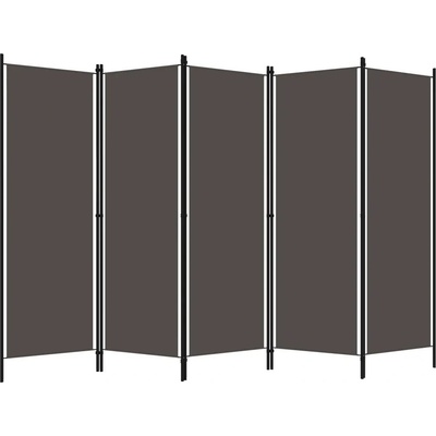 Shumee 5dílný paraván antracitový 250 x 180 cm – Zboží Dáma