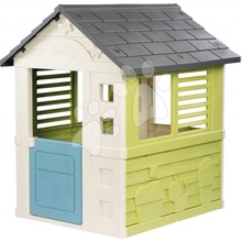 Smoby Domček s polovičnými dverami Jolie Playhouse Life zeleno-modrý s 3 oknami a 2 žalúziami
