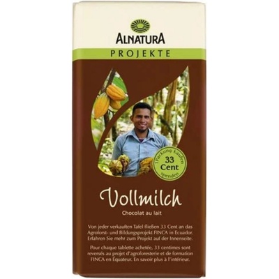 Alnatura Bio projekt mléčná čokoláda 100 g