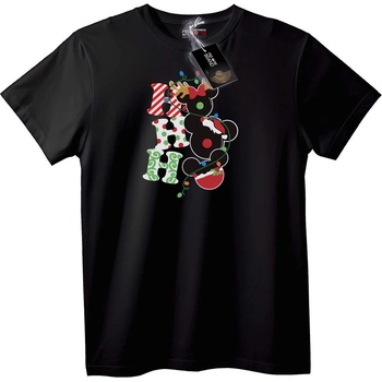 NOONEBRAND Тениска Коледен H - 5XL, Black