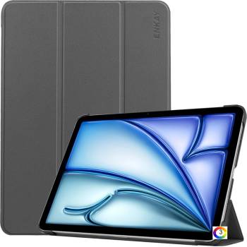 Apple iPad Air 13 (2025) / (2024) Trifold Stand Cover PU Leather+PC Кожен Калъф и Протектор