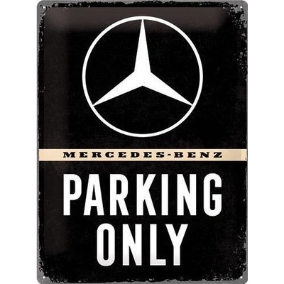 NOSTALGIC ART parkovacia ceduľa MERCEDES-BENZ black