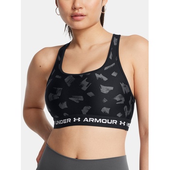 Under Armour Women's Crossback Mid Print Bra-BLK Under Armour | Cheren | ЖЕНИ | XS