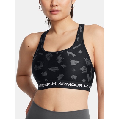 Under Armour Women's Crossback Mid Print Bra-BLK Under Armour | Cheren | ЖЕНИ | XS