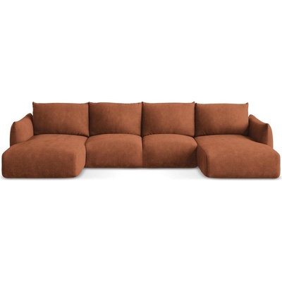 makamii Теракотен шенилов сгъваем ъглов диван (U форма) Leila - Makamii (LEILA_UF_61_P1_C8)