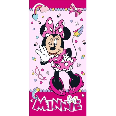 BrandMac dětská bavlněná osuška MINNIE Funny růžová 70 x 140 cm