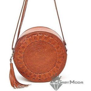  Кръгла дамска чанта с дълга дръжка
