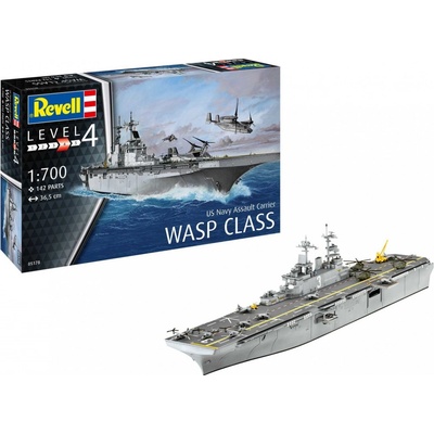 Revell ModelSet loď 65178 Assault Carrier USS WASP CLASS 1:700