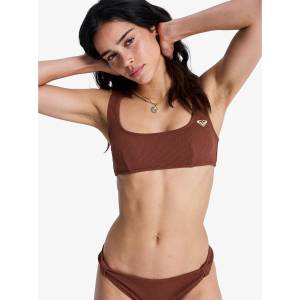 Roxy Горнище на бански костюм ROXY Sunshine Bralette cappuccino