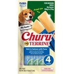 Inaba Foods Dog Churu Terrine - Лакомство за кучета, фин крем със Сьомга и Риба тон, 4 броя х 30 грама, Япония EUD538