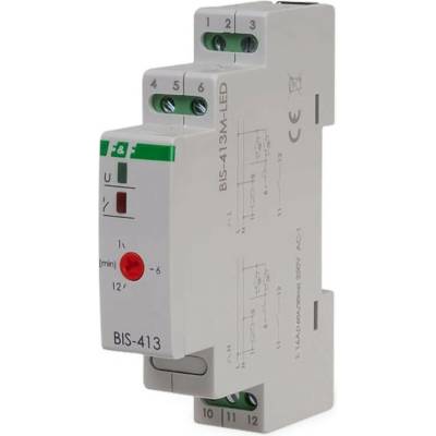 BIS-413M-LED/24 - Impulzné relé s časovým spínačom a pamäťou, 24V, 16A (160A/20ms), 1x NO