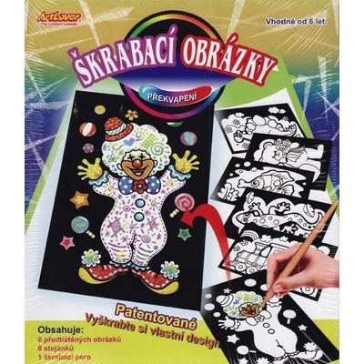 Artlover škrabací obrázky překvapení 6 ks