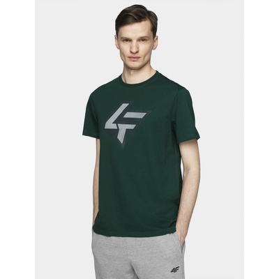 4f pánské tričko H4L21-TS tm. zelené