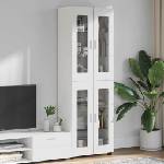 vidaXL Висок шкаф FLORIN 60 x 35 x 182 см Бяло Инженерна дървесина (3397904)