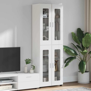 vidaXL Висок шкаф FLORIN 60 x 35 x 182 см Бяло Инженерна дървесина (3397904)