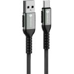 Forcell Кабел Forcell F-Energy C256, USB-A към Type- C, QC4.0 PD, 3A, 66W, 2m, черен
