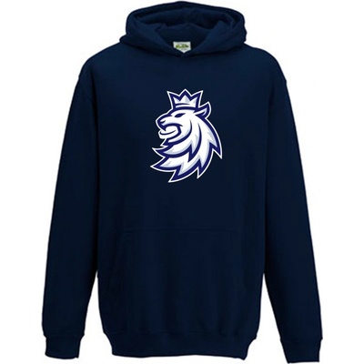Střída Sport dětská mikina klokanka logo lev ČH navy