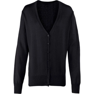 Premier Workwear Dámsky pletený kardigán na gombíky PR697 Black