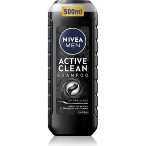 Nivea MEN Active Clean дълбоко почистващ шампоан с активен въглен 500ml