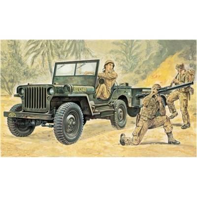 Italeri Willys MB Jeep s navijakom 1:35