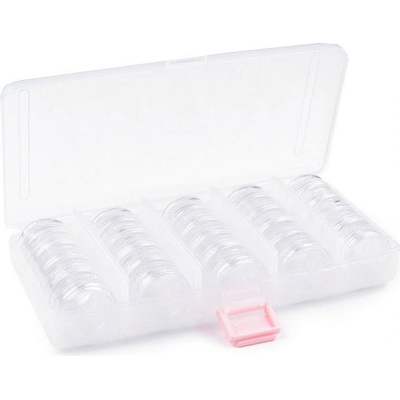 Plastový box / zásobník 9x19x3,5 cm na korálky transparent 1 ks