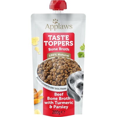 Applaws Taste Toppers vývar z hovězích kostí s kurkumou a petrželkou 12 x 200 ml