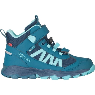 Trollkids Детски туристически обувки Trollkids Kid's Tronfjell Hiker Mid Walking boots - Dark Marine / Madeira Blue / Arctic Blue - размер 30 (EU) (702-2416-1513)