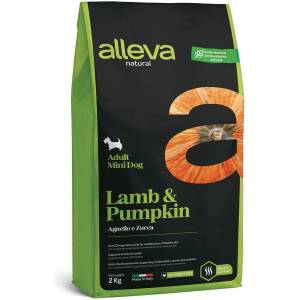 Alleva NATURAL кучешка агне и тиква възрастен мини 2 кг
