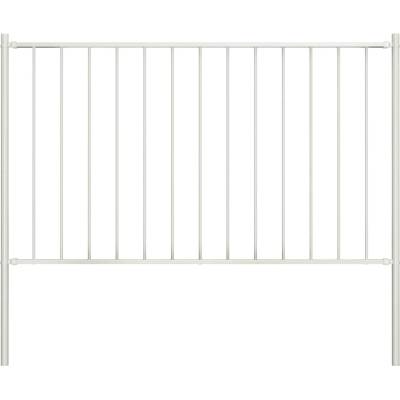 OMAXI Plotový panel Woerden se sloupky ocelový 1,7x1,25 m bílý 670492